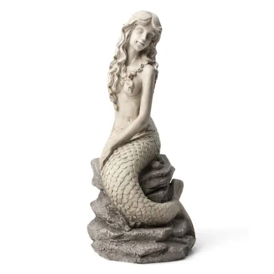 Glitzhome&reg; 20" MGO Mermaid Garden Statue {1}