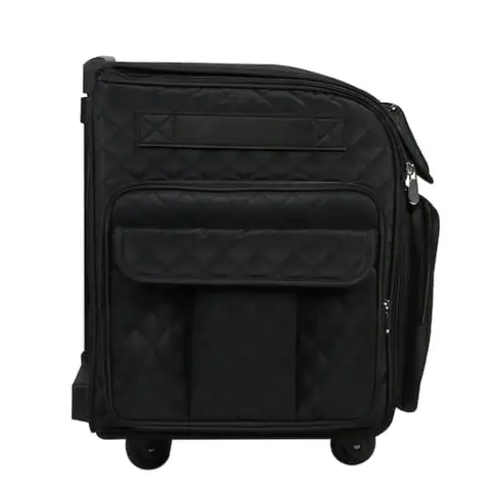 Everything Mary XL Black Quilted Deluxe Rolling Sewing Machine Case {4}