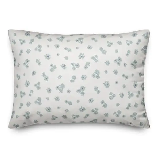 Daisy Pattern Throw Pillow Blue {3}