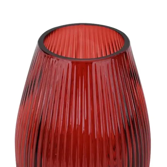 7" Ribbed Glass Vase by Ashland&reg; Burgundy {5}