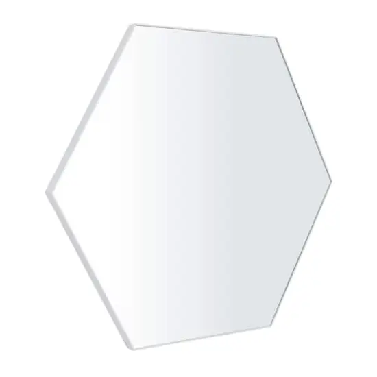 White Contemporary Wall Mirror, 40" x 2" x 35" {3}