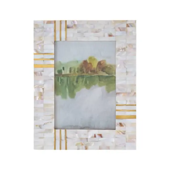 5" x 7" Gold & Mother of Pearl Tabletop Frame, Atelier by Studio D&eacute;cor&reg; {1}