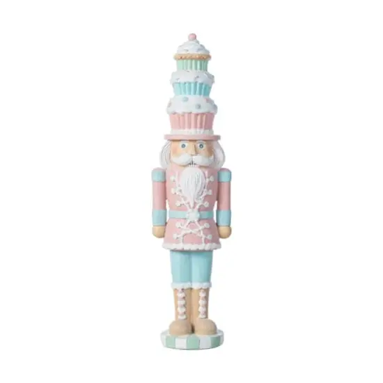 Glitzhome&reg; 18.25" Resin Christmas Cupcake Nutcracker Table Decor {1}