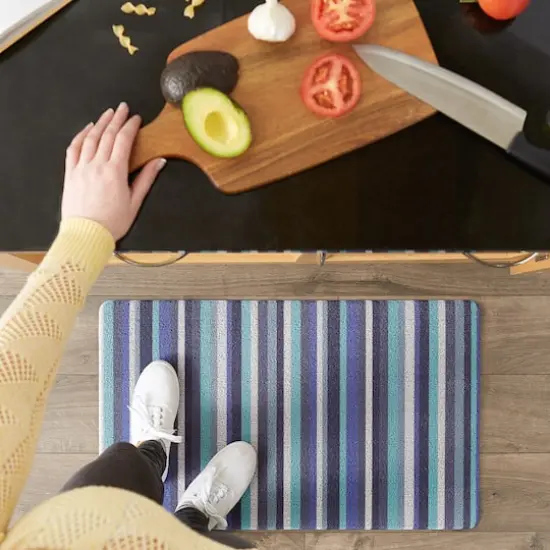 DII&reg; Blue Tonal Stripe Tufted Mat {5}