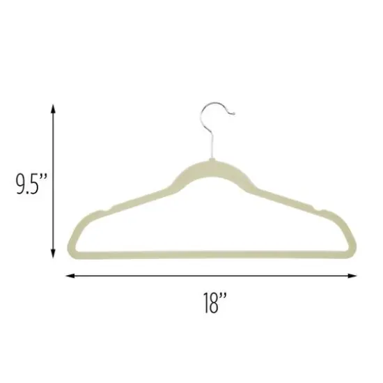 Honey Can Do White Slim-Profile Non-Slip Velvet Hangers, 20ct. {5}