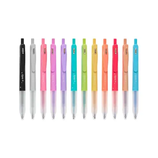 Oh My Glitter! 0.8mm 12 Color Retractable Gel Pen Set {3}