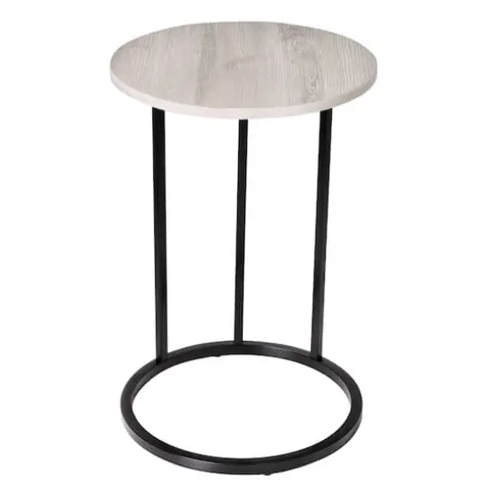 Honey Can Do 16" Natural Round C End Table {5}