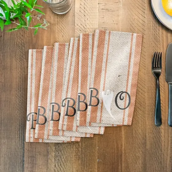 Boo Ghost 10" x 10" Cotton Twill Napkin {4}