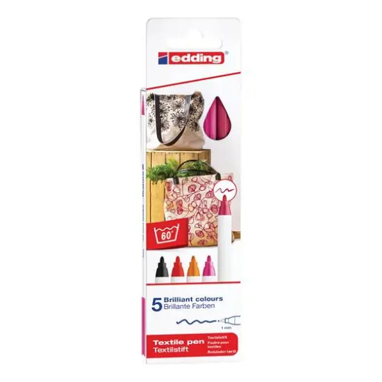 Edding&reg; 4600 Warm Colors Textile Pen Set {1}