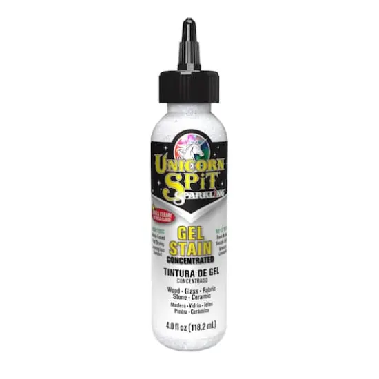 Unicorn SPiT&reg; Sparkling Gel Stain & Glaze Iced Egret Clear {1}