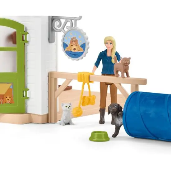 Schleich Farm World Pet Hotel Animal Playset {8}