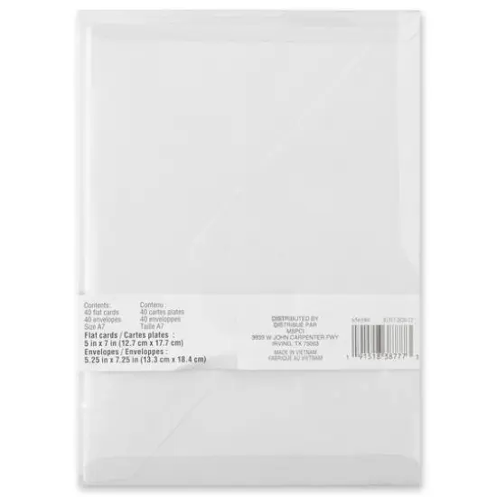 Silver Border Flat Cards & Envelopes by Recollections&trade;, 5" x 7" {6}