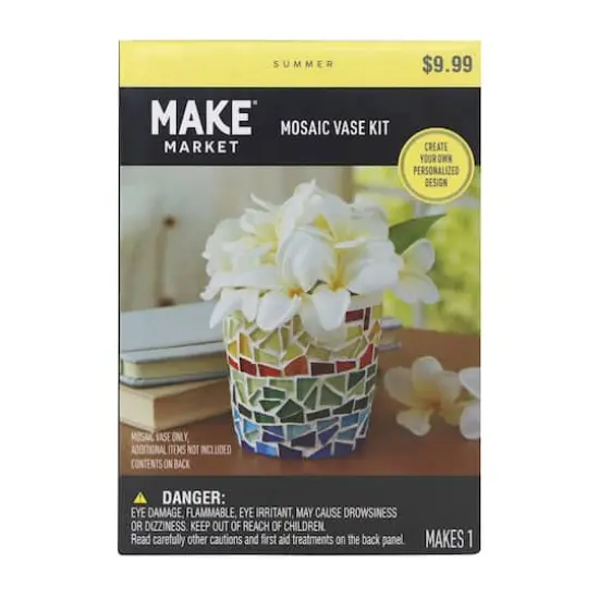 4" Rainbow Mosaic Vase Kit by Make Market&reg; {1}