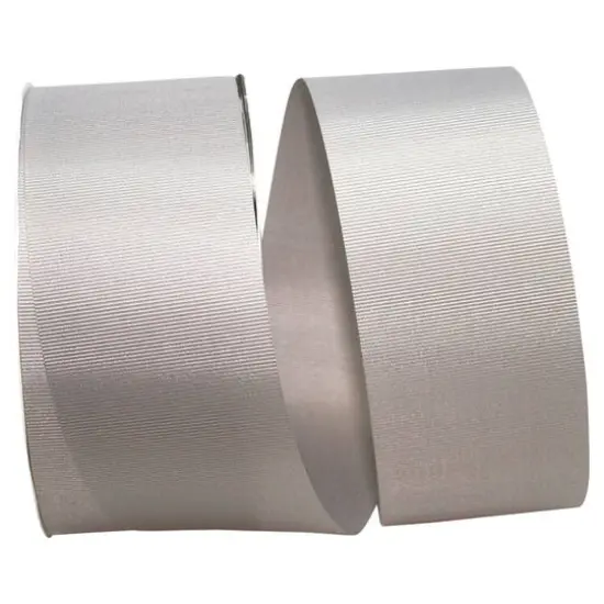 The Ribbon Roll 2.25" x 50yd. Grosgrain Allure Solid Ribbon Silver {1}