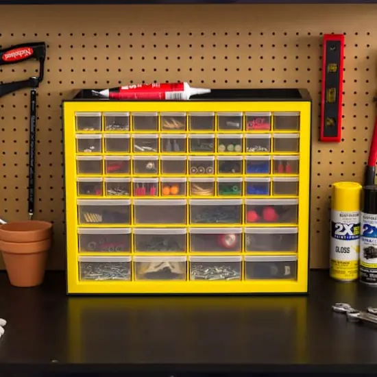 IRIS&reg; Yellow & Black 44-Drawer Parts Cabinet {3}