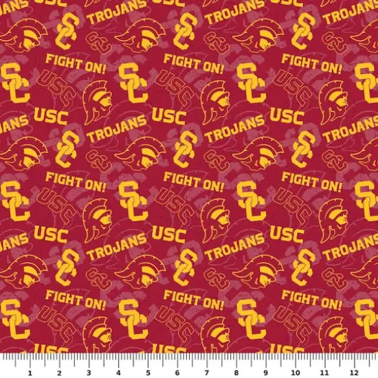 NCAA University of Southern California Trojans Cotton Fabric {3}