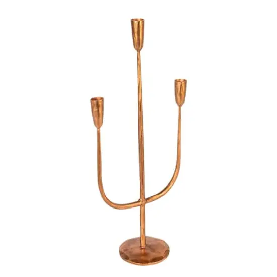 Hello Honey&reg; 21.5" Copper Metal Candelabra {3}