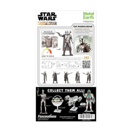 Metal Earth Premium Series ICONX 3D Metal Model Kit - Star Wars The Mandalorian {4}