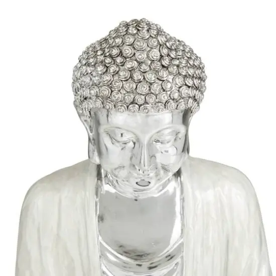 Silver Polystone Eclectic Sculpture, 16" x 12" x 9" {5}