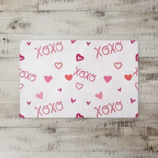 XOXO Pattern 27" x 18" Floor Mat {3}