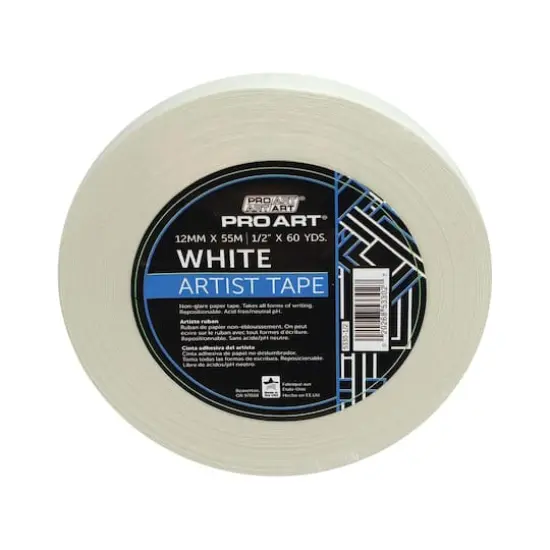 Pro Art&reg; White Artist Tape, 1/2" x 60yd. {1}