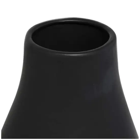 20" Modern Teardrop Ceramic Vase Black {4}