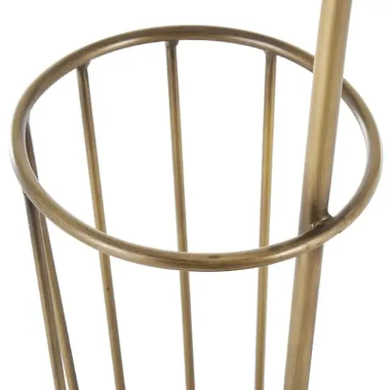 27" Metal Umbrella Stand with Handle Gold {5}