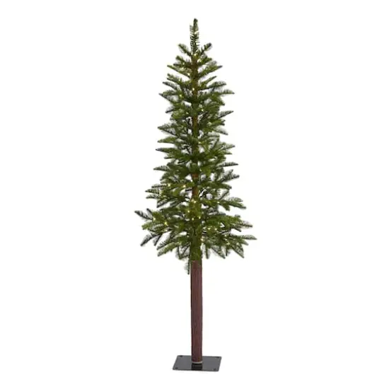 5ft. Pre-Lit Alaskan Alpine Artificial Christmas Tree, Clear LED Lights {1}
