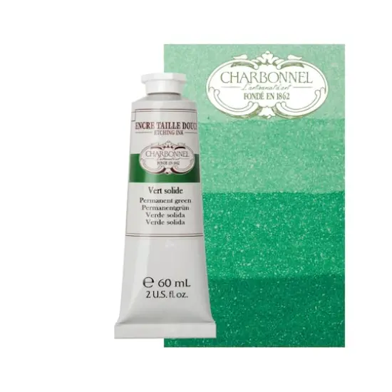 Charbonnel Etching Ink, 60mL Permanent Green {6}