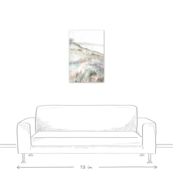 Muted Watercolor Landscape Canvas Wall Art {6}