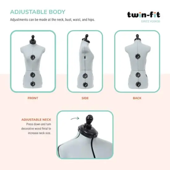 Dritz&reg; Twin-Fit Petite Dress Form with Adjustable Tri-Pod Stand {6}