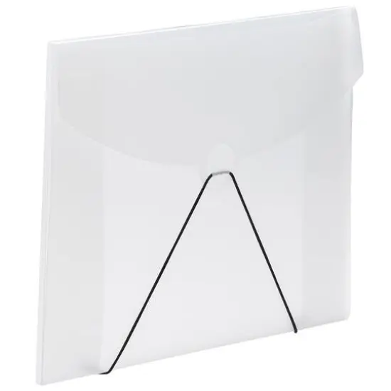 JAM Paper Clear Frosted 9.5" x 12" Plastic Portfolio {4}