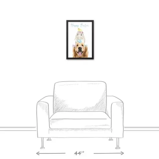 Easter Friends Stack 13.73" x 19.73" Black Framed Canvas {5}