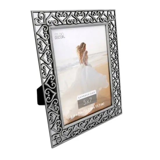 Expressions&trade; Pewter Hearts Jeweled Frame by Studio D&eacute;cor&reg; {3}