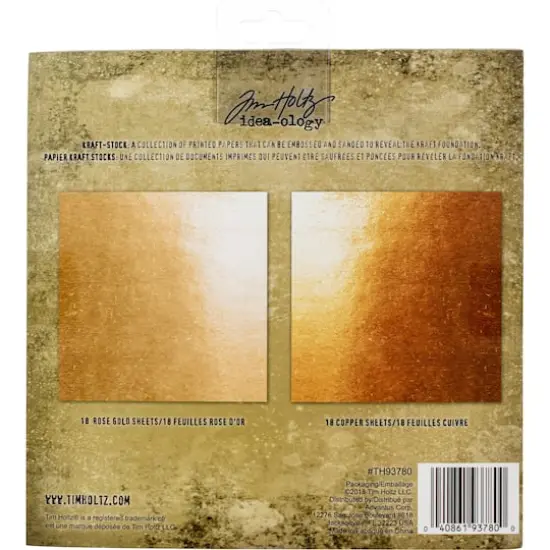 Idea-Ology Paper Stash Metallic No.2 Kraft Paper Pad, 8" x 8" {4}