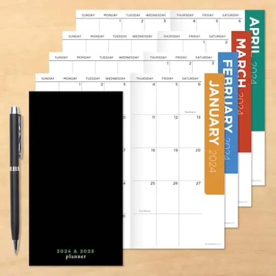 2024-2025 Simple Black Monthly Pocket Planner {5}