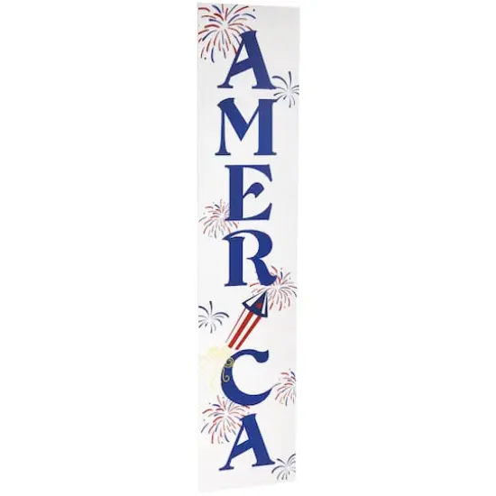 36" America Fireworks Wooden Wall Sign {4}