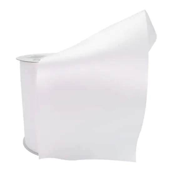 4" x 10yd. Satin Ribbon by Celebrate It&reg; Specialty White {4}