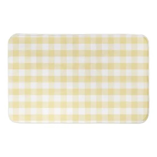 Yellow Buffalo Check 34" x 21" Bath Mat {1}