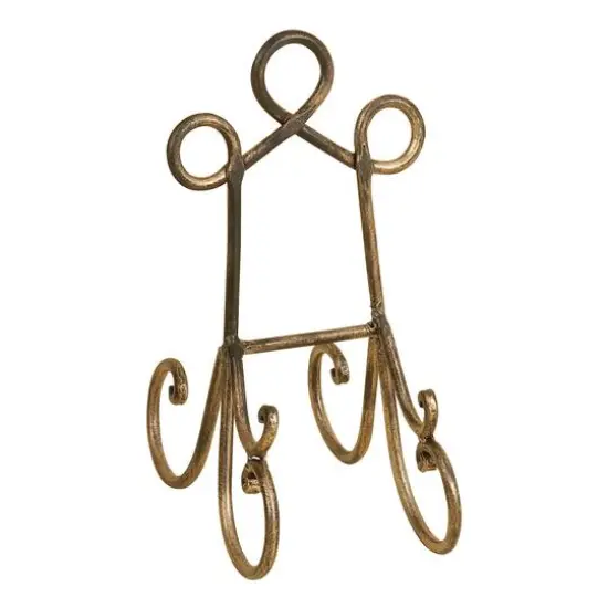 9" Brown Metal Traditional Easel {11}