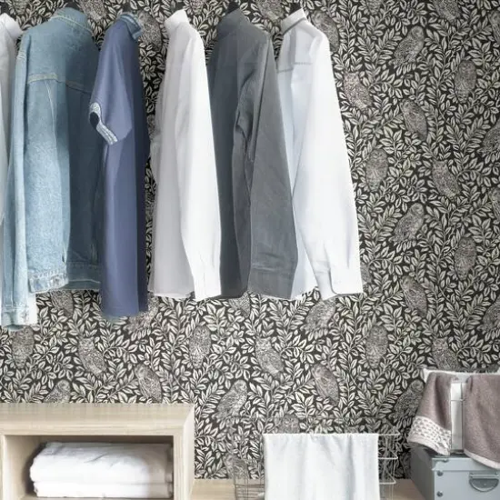 Wallpops Charcoal Sleepy Owls Peel & Stick Wallpaper {6}