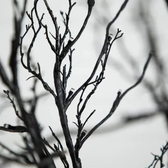 6ft. Pre-Lit LED Black Twig Artificial Halloween Tree {4}