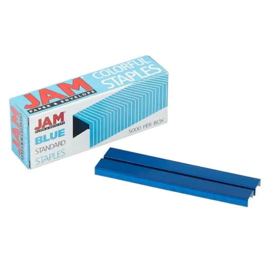 JAM Paper Standard Size Staples, 5,000ct. Blue {5}