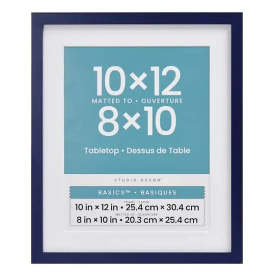 Basics&trade; Linear Tabletop Frame with Mat by Studio D&eacute;cor&reg; Navy {1}