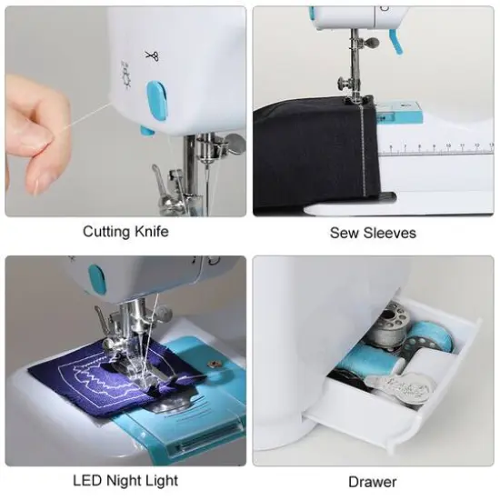 NEX&trade; Indigo Blue Modern Crafting Sewing Machine with 12 Built-In Stitches {4}