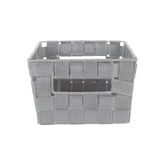 Simplify Medium Woven Strap Shelf Tote Heather Gray {7}