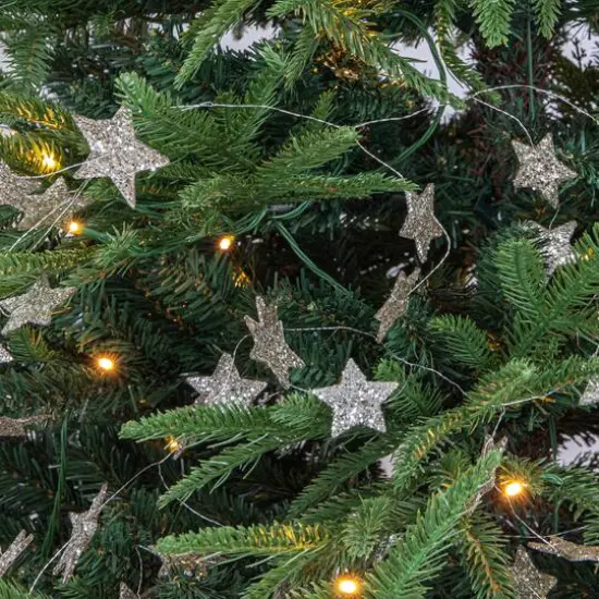 Hello Honey&reg; 6ft. Star Shaped Garland with Glitter {3}