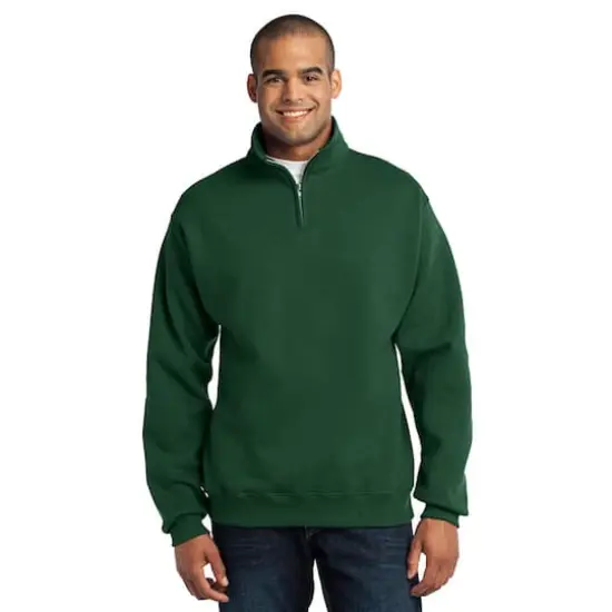 JERZEES&reg; NuBlend&reg; 1/4-Zip Cadet Collar Sweatshirt Forest Green {4}