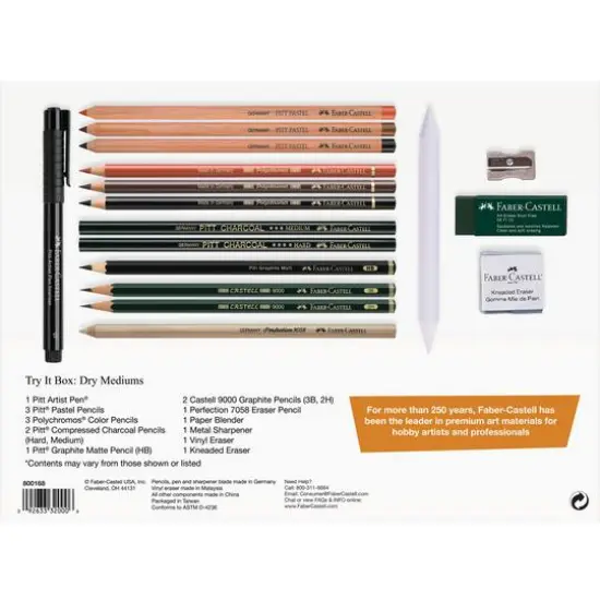 Faber-Castell&reg; Dry Mediums Art & Graphic Try It Box Set {12}