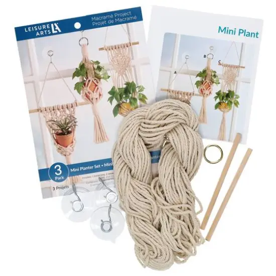Leisure Arts&reg; Mini Planter Macram&eacute; Kit {4}
